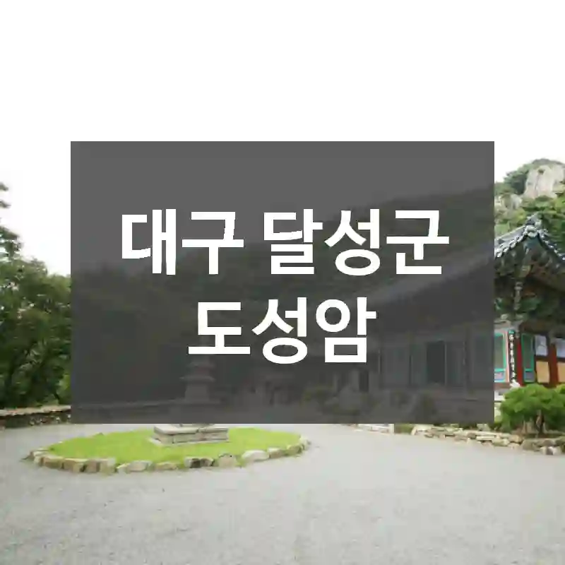 대구 달성군
도성암