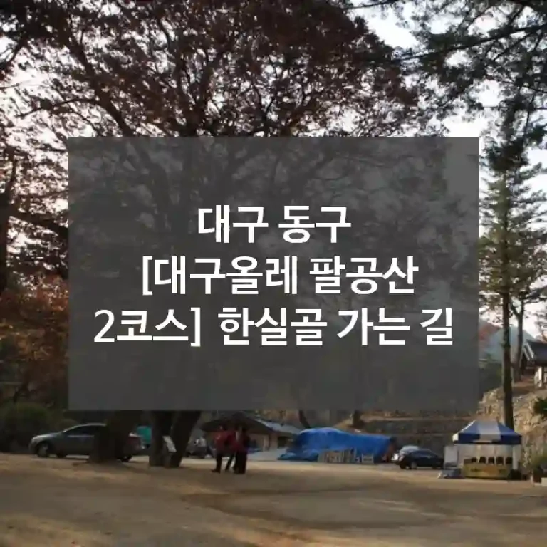 대구 동구
[대구올레 팔공산 2코스] 한실골 가는 길