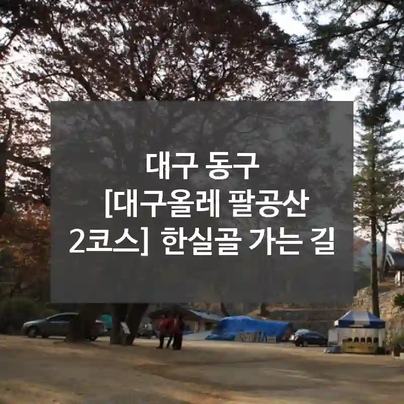 대구 동구
[대구올레 팔공산 2코스] 한실골 가는 길