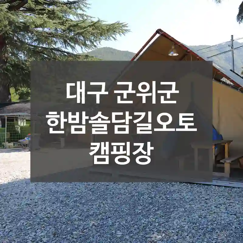 대구 군위군
한밤솔담길오토캠핑장