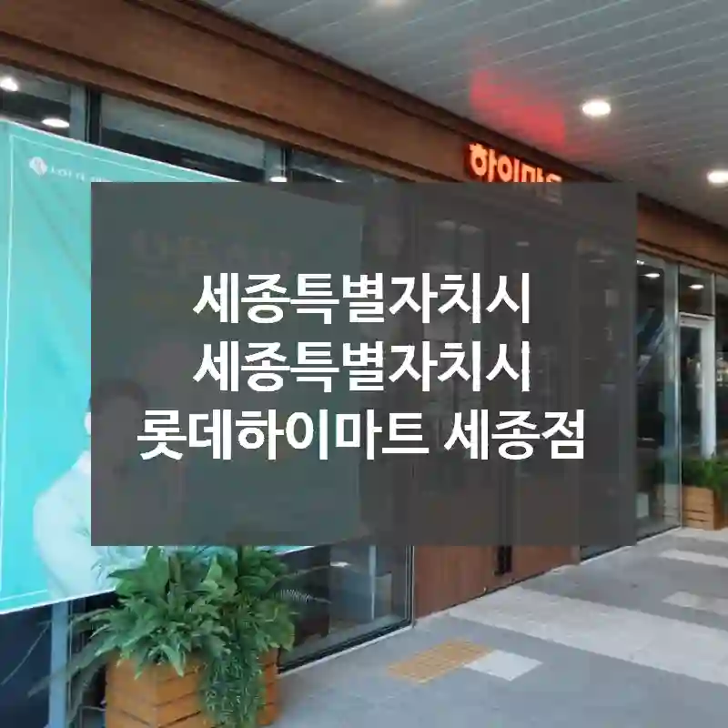 세종특별자치시 세종특별자치시
롯데하이마트 세종점