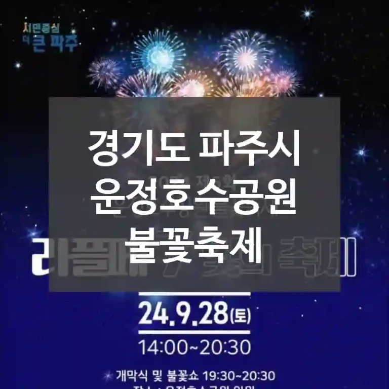 경기도 파주시
운정호수공원 불꽃축제