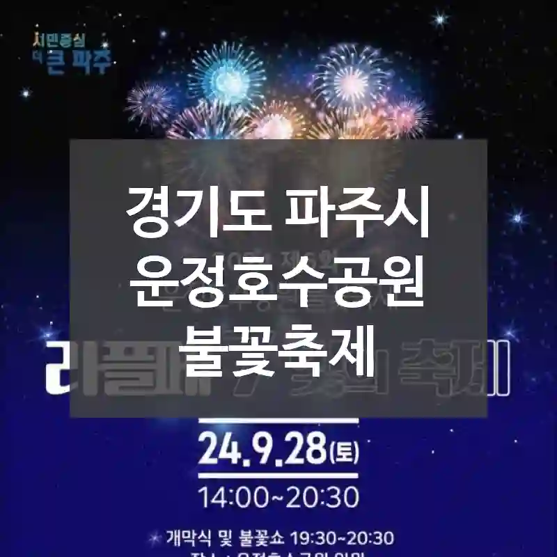 경기도 파주시
운정호수공원 불꽃축제