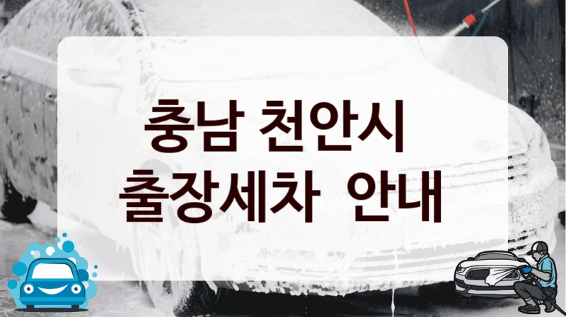 충남 천안시 
출장세차  안내