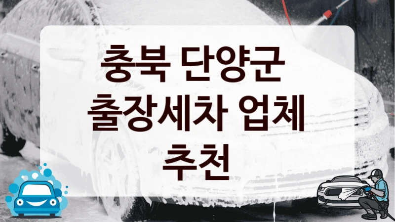 충북 단양군 
출장세차 업체 추천