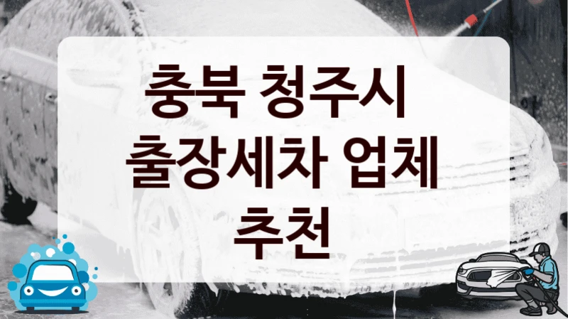 충북 청주시 
출장세차 업체 추천