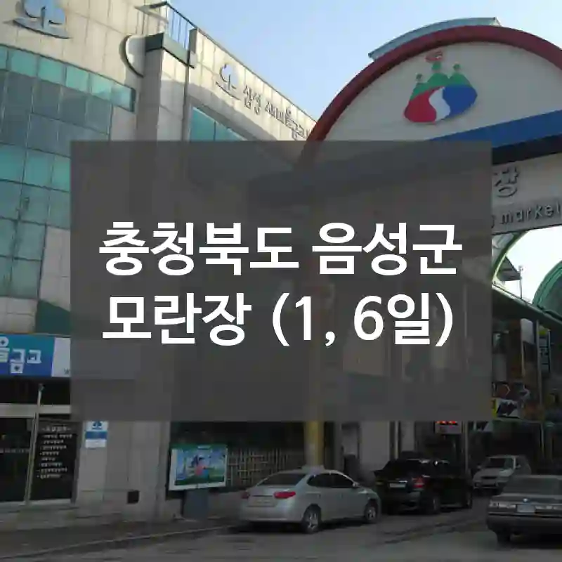 충청북도 음성군
모란장 (1, 6일)