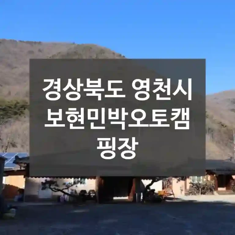 경상북도 영천시
보현민박오토캠핑장