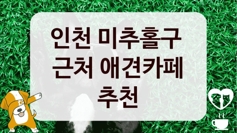 인천 미추홀구 
근처 애견카페 추천