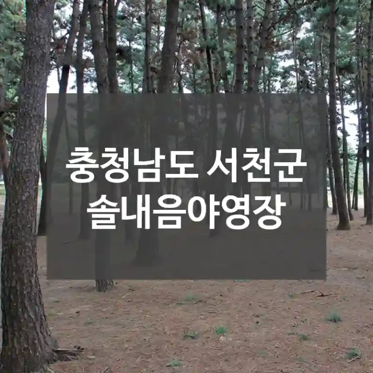충청남도 서천군
솔내음야영장