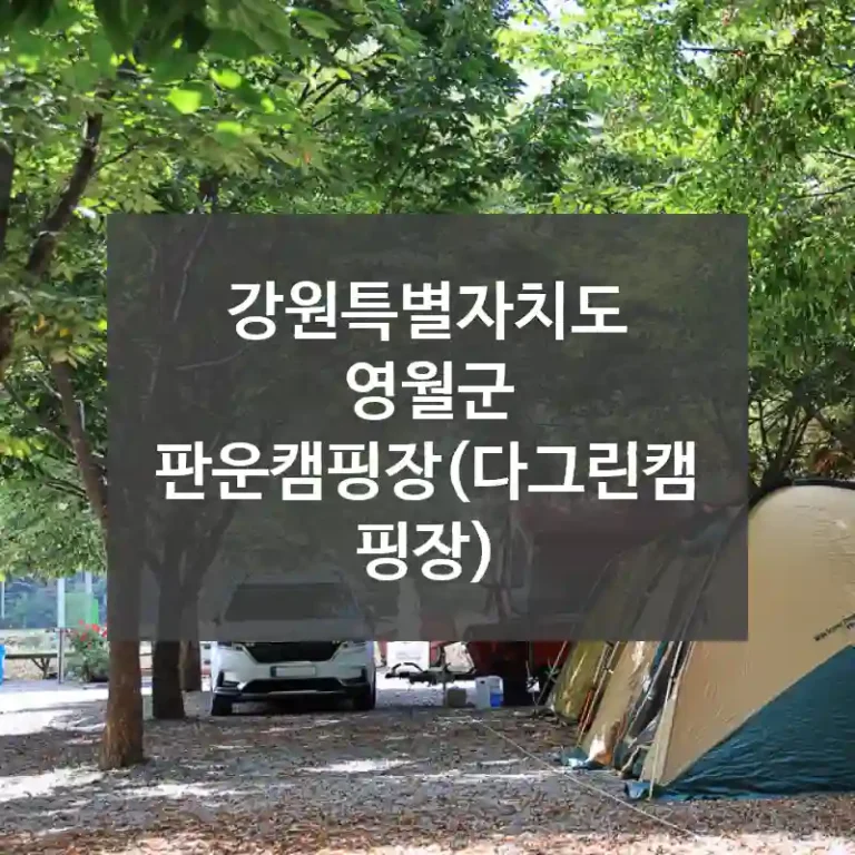 강원특별자치도 영월군
판운캠핑장(다그린캠핑장)