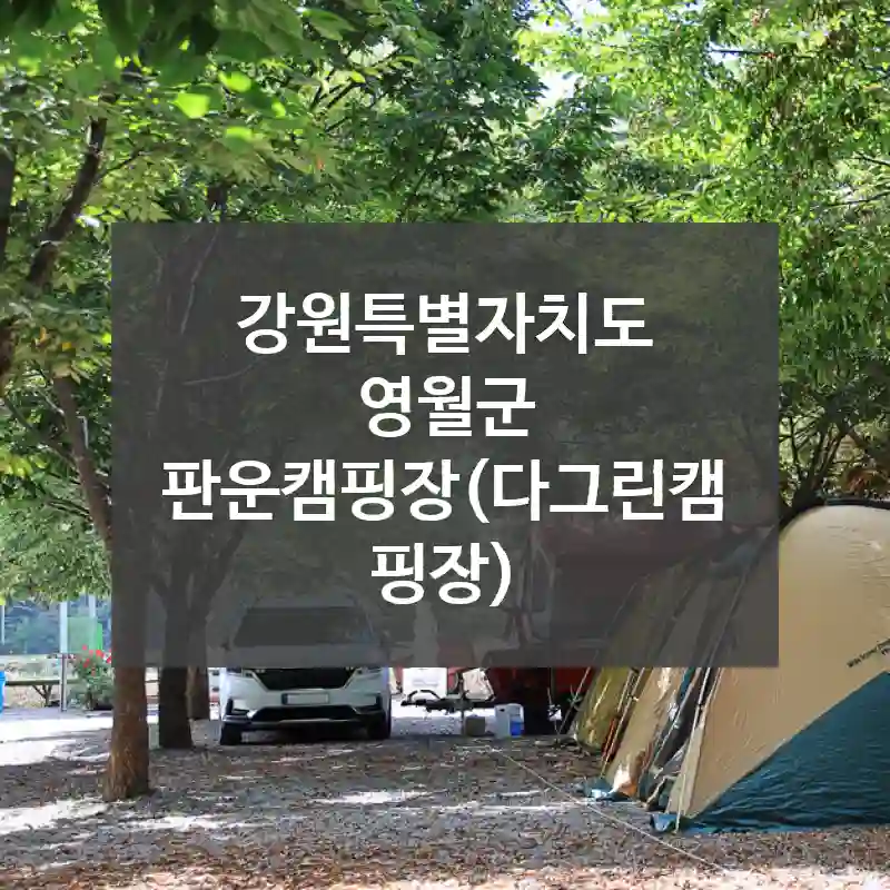 강원특별자치도 영월군
판운캠핑장(다그린캠핑장)