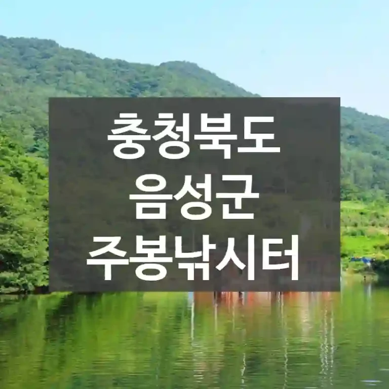충청북도 음성군
주봉낚시터