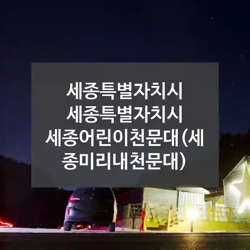 세종특별자치시 세종특별자치시
세종어린이천문대(세종미리내천문대)