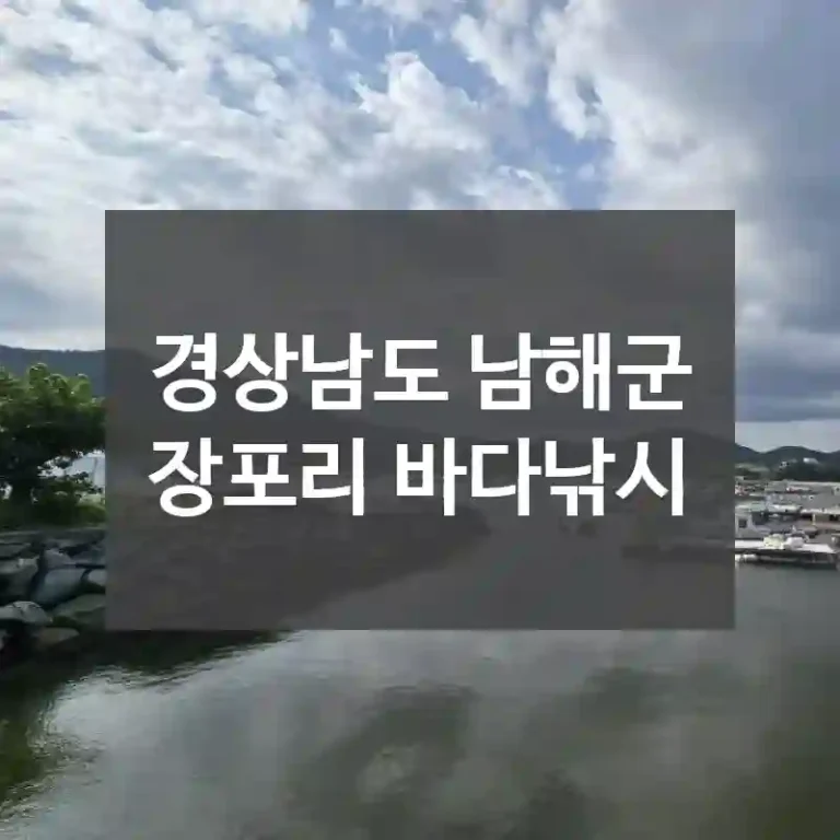 경상남도 남해군
장포리 바다낚시