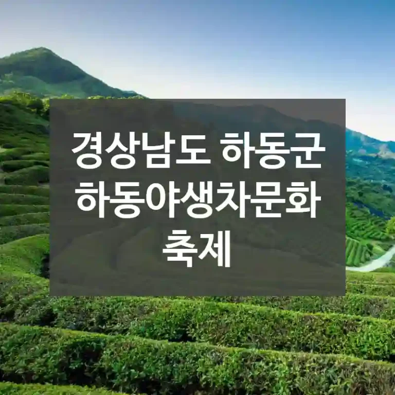 경상남도 하동군
하동야생차문화축제