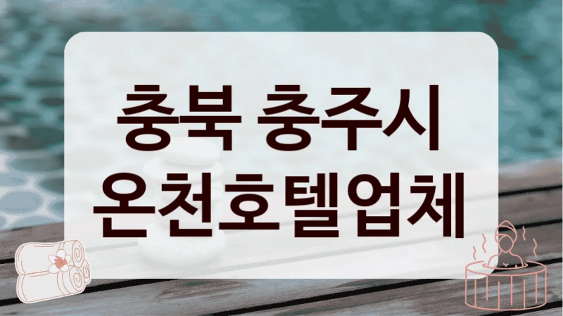 충북 충주시 온천호텔업체