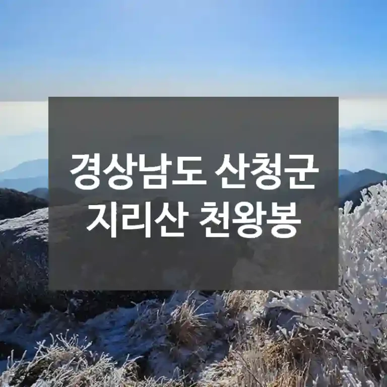 경상남도 산청군
지리산 천왕봉