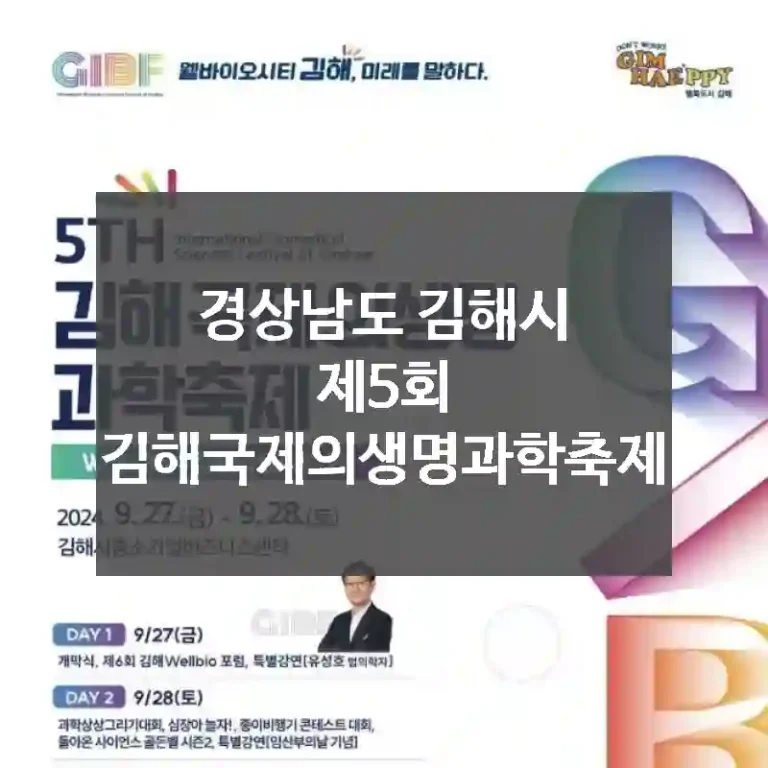 경상남도 김해시
제5회 김해국제의생명과학축제