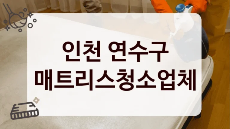 인천 연수구 매트리스청소업체