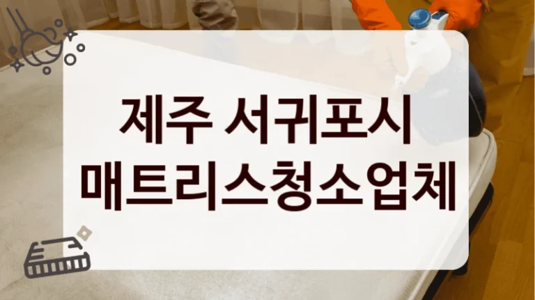 제주 서귀포시 매트리스청소업체