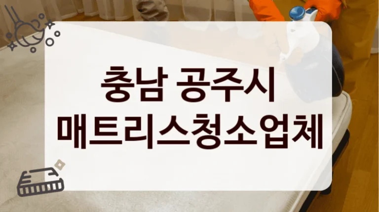 충남 공주시 매트리스청소업체