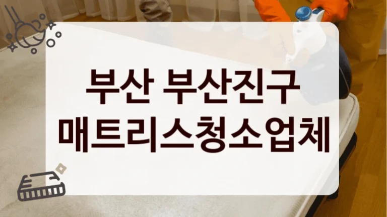부산 부산진구 매트리스청소업체