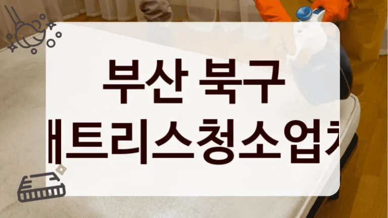 부산 북구 매트리스청소업체